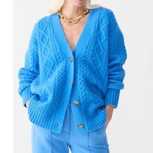 J.Crew stretch cable cardigan